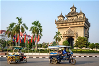 A street in Vientiane capital of Laos. (Photo: AFP/VNA)